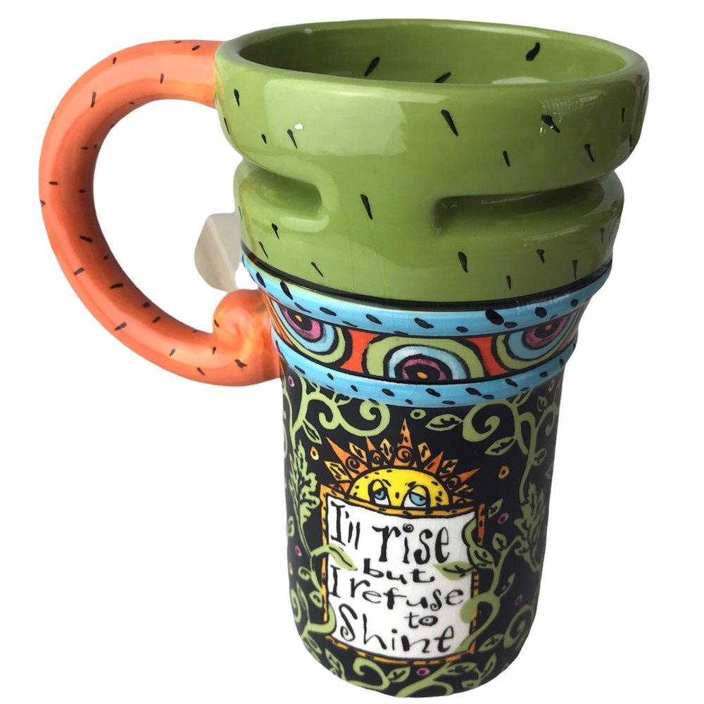 GIFTCRAFT - Ceramic Coffee Mug " I’ll Rise but I refuse to Shine"